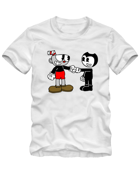 Marškinėliai Cuphead and bendy